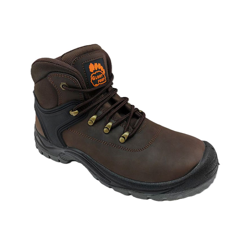 Crazy Horse Leather SR Anti-slip Safety Shoes